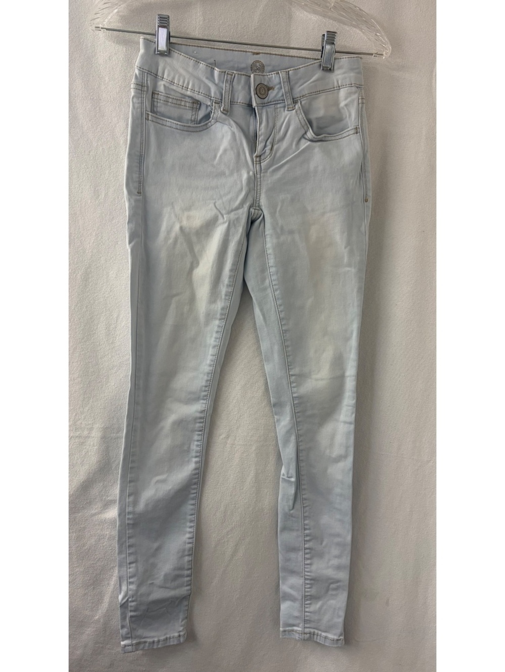 SO Jeggings Size 1 Light Blue Wash Skinny Stretch Jeans Juniors